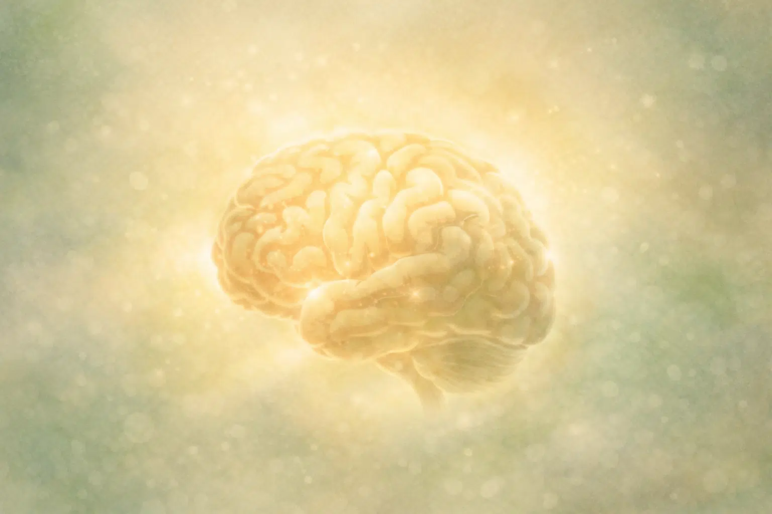 Soft illustration of a human head silhouette with food images inside, representing thoughts about eating and mental focus